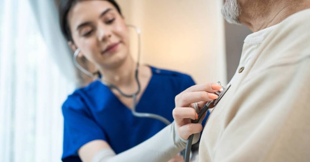 Doctor checking patient