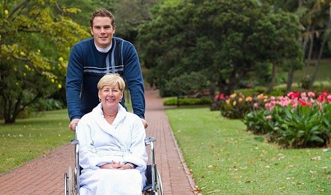 woman in wheelchair