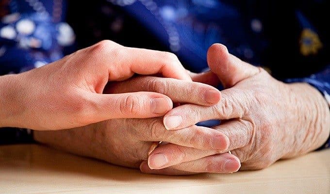hand holding