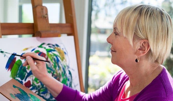 woman painting