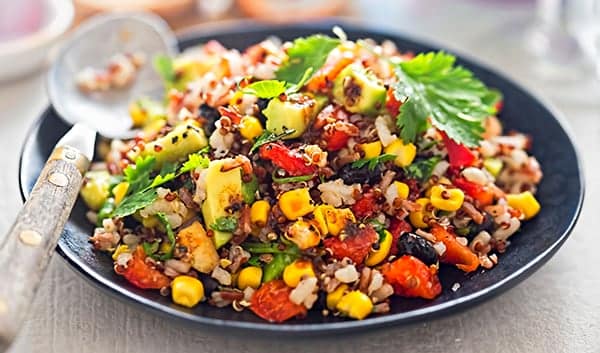 heart healthy colorful vegetable dish