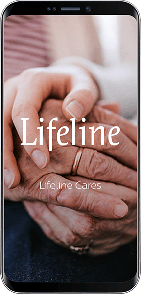 Lifeline Cares mobile app on smartphone