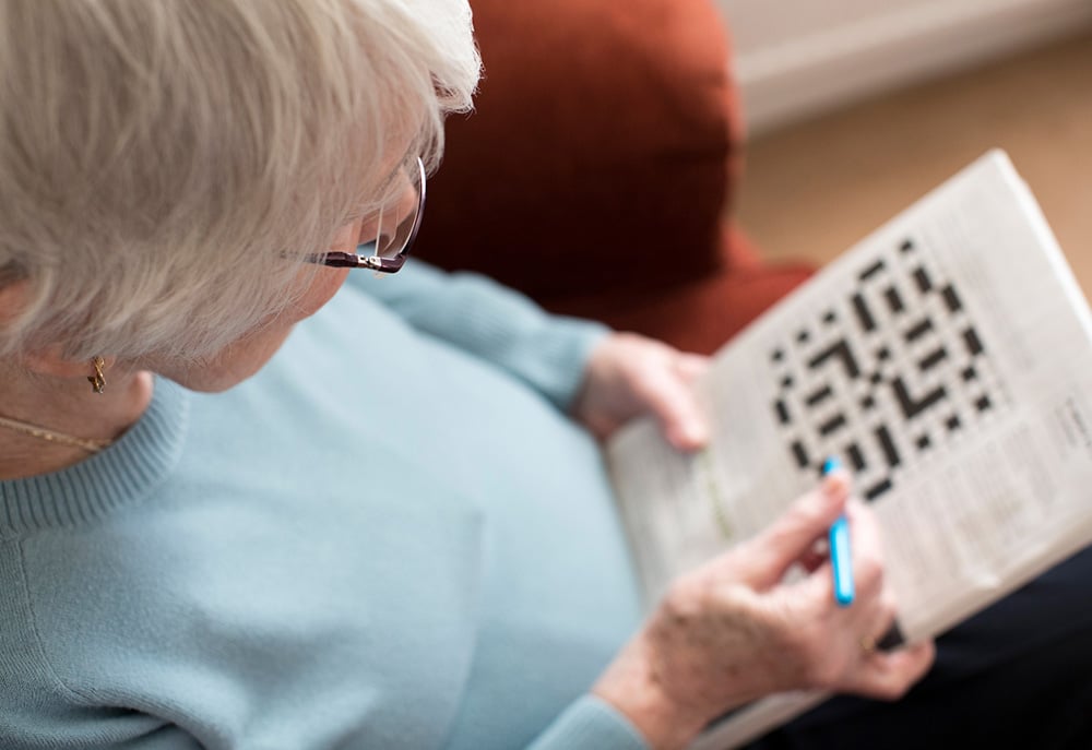 Senior Woman Doing the Crossword