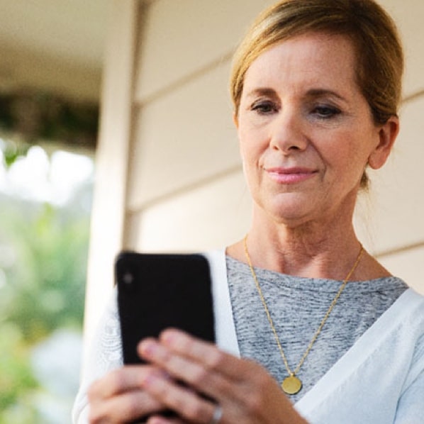Woman looking at phone