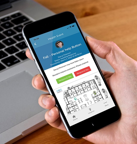 CarePoint Essential resident mobile fall alert