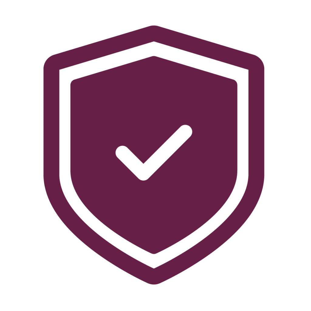 Shield with checkmark security icon