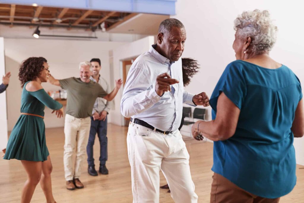 seniors dancing